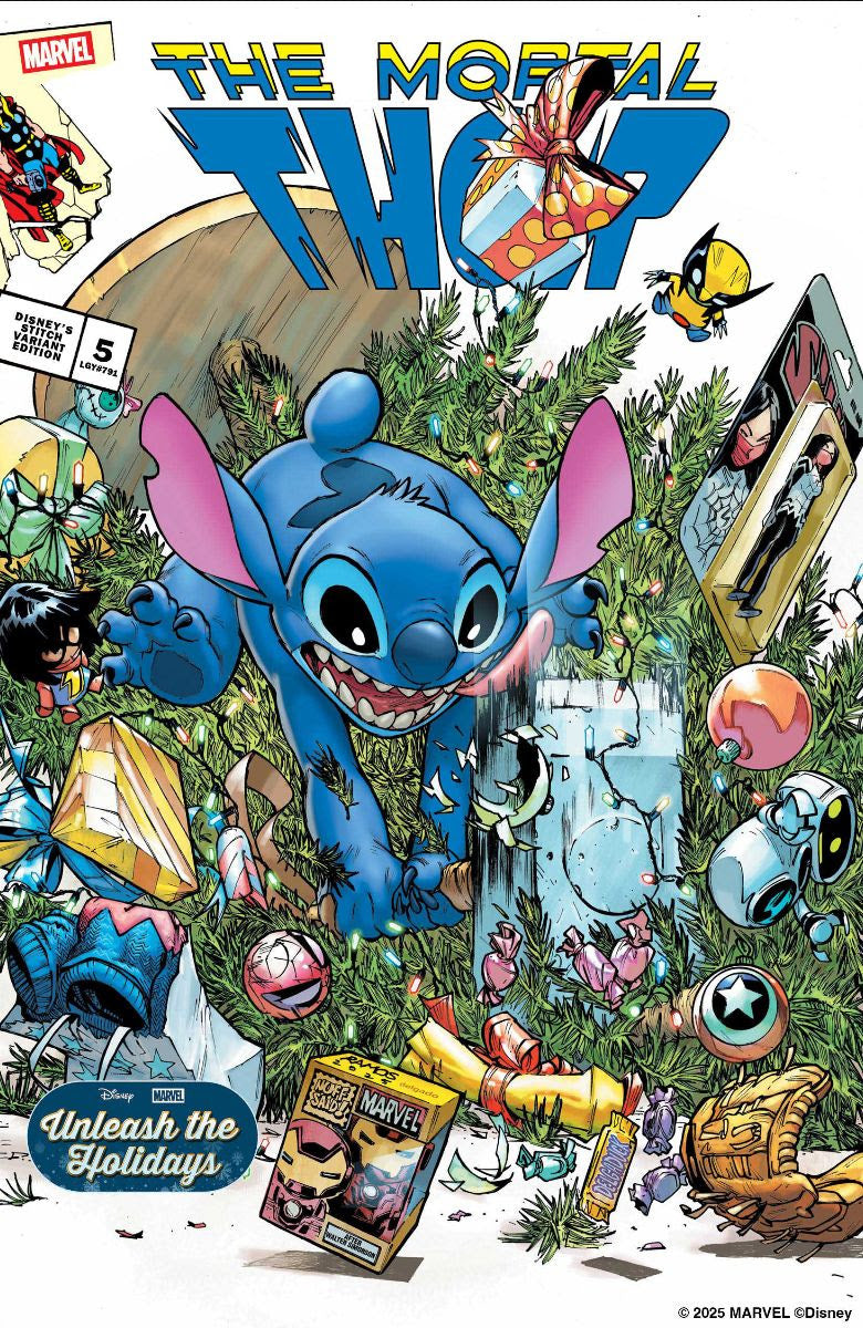 Thor #5 E Humberto Ramos Disney Lilo Stitch Unleash The Holidays Variant (12/17/2025) Marvel