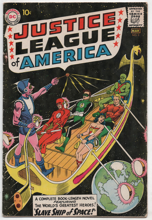 Justice League Of America 3 DC 1961 VG Green Lantern Wonder Woman Flash