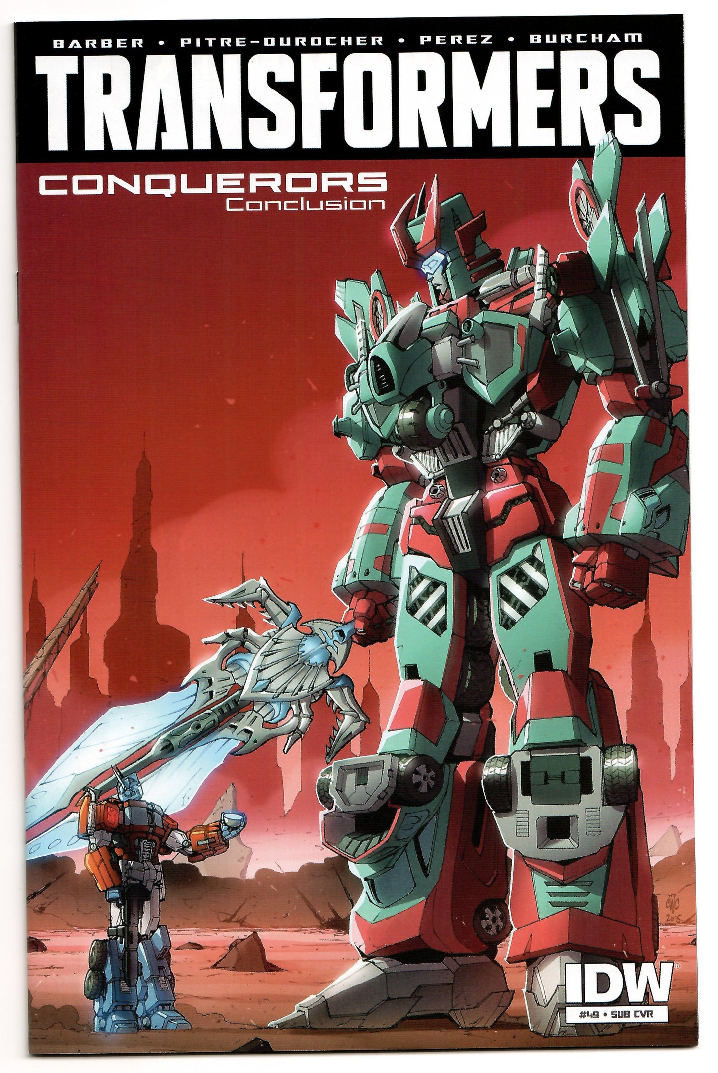 TRANSFORMERS #49 B IDW 2015 Casey Coller Subscription Variant