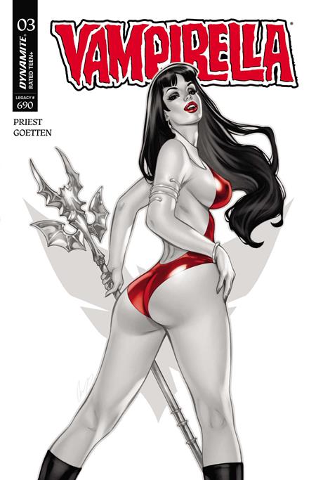 Vampirella (2026) #3 Q 1:7 Elias Chatzoudis B&W Variant (06/17/2026) Dynamite - Golden Apple Comics