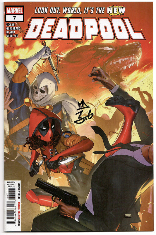 Deadpool #7 A Taurin Clarke SIGNED Cody Ziglar (10/02/2024) Marvel