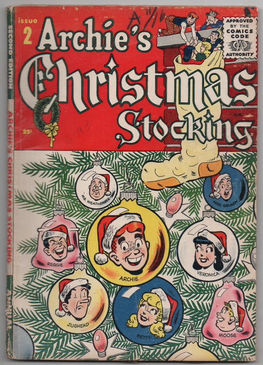 Archie Giant Series 2 1955 GD VG Christmas Stocking Betty Veronica Ornament Annual