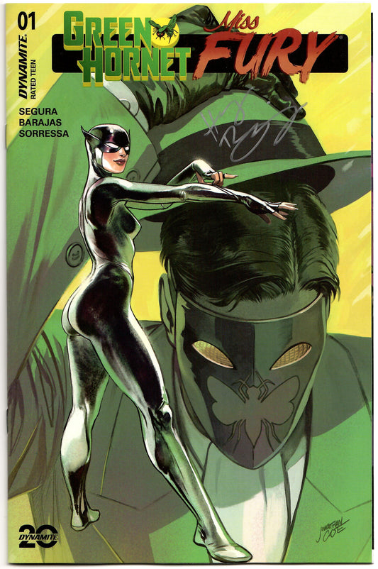 Green Hornet Miss Fury #1 C Jonathan Case Variant SIGNED Henry Barajas (01/08/2025) Dynamite