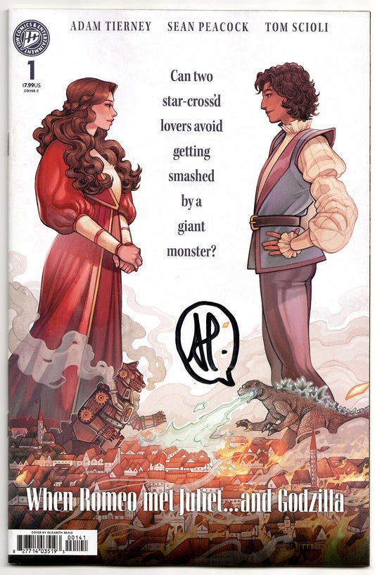 Godzillas Monsterpiece Theatre Presents Romeo & Juliet & Godzilla C Beals Movie Homage SIGNED Adam Tierney (04/08/2026) Idw - Golden Apple Comics
