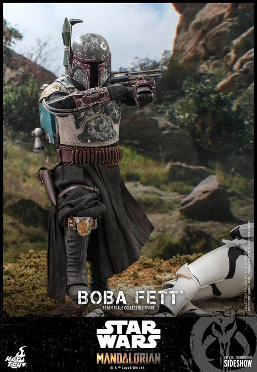 Star Wars Boba Fett Mandalorian Hot Toys 1:6 Action Figure Disney Sideshow NIB