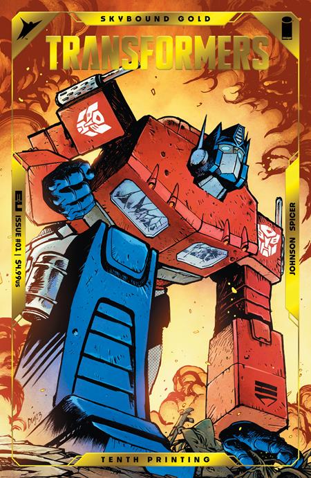 Transformers #1 10th Print A Daniel Warren Johnson Optimus Prime Gold Foil Variant (12/18/2024) Image