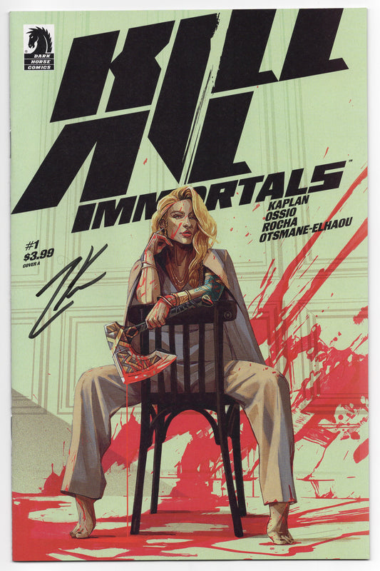 Kill All Immortals #1 A Oliver Barrett SIGNED Zach Kaplan (07/10/2024) Dark Horse