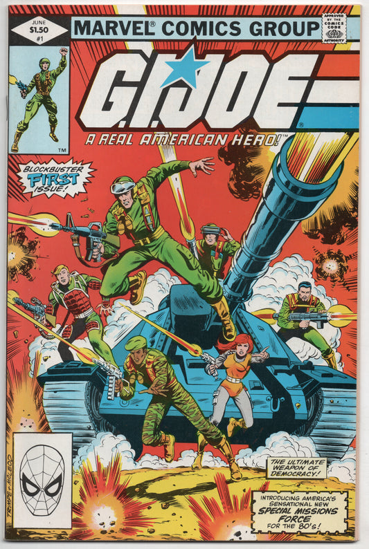 GI Joe 1 Marvel 1982 VF 1st Print Snake Eyes Hawk Cobra Commander Baroness