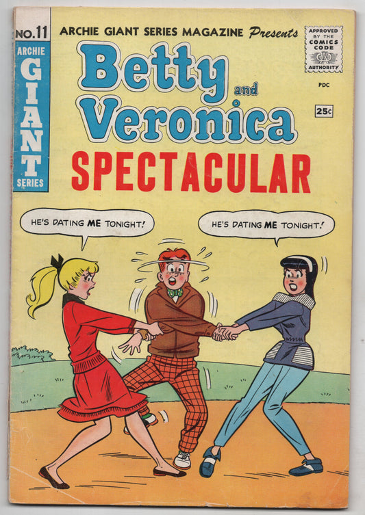 Archie Giant Series 11 1961 GD VG Betty Veronica Spectacular GGA Catfight Tug Of War