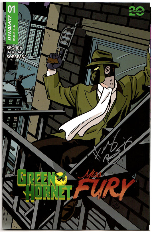 Green Hornet Miss Fury #1 D Jacob Edgar Variant SIGNED Henry Barajas (01/08/2025) Dynamite