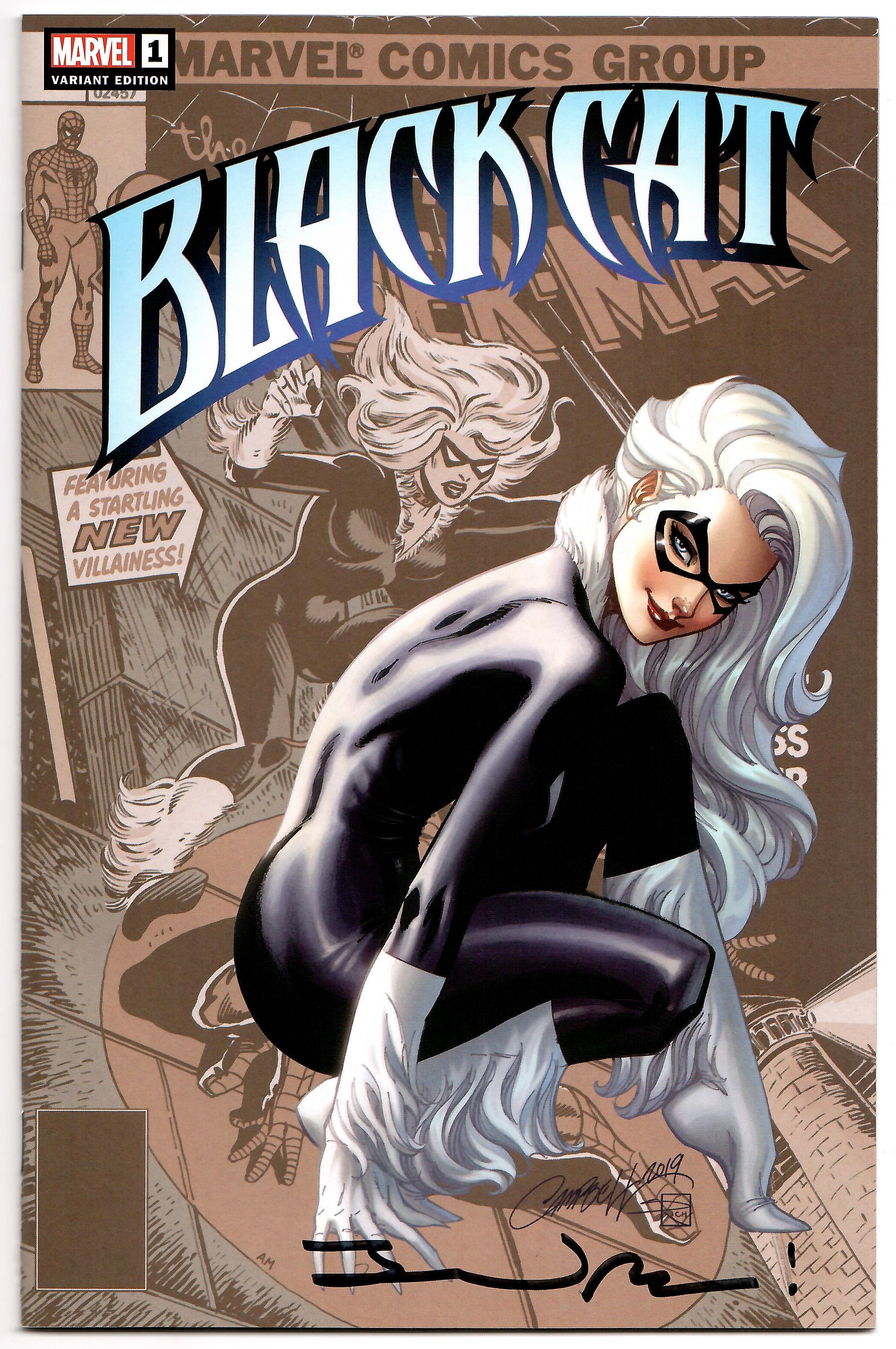 BLACK CAT #1 J Scott Campbell Amazing Spider-Man 1 194 Trade SIGNED Je