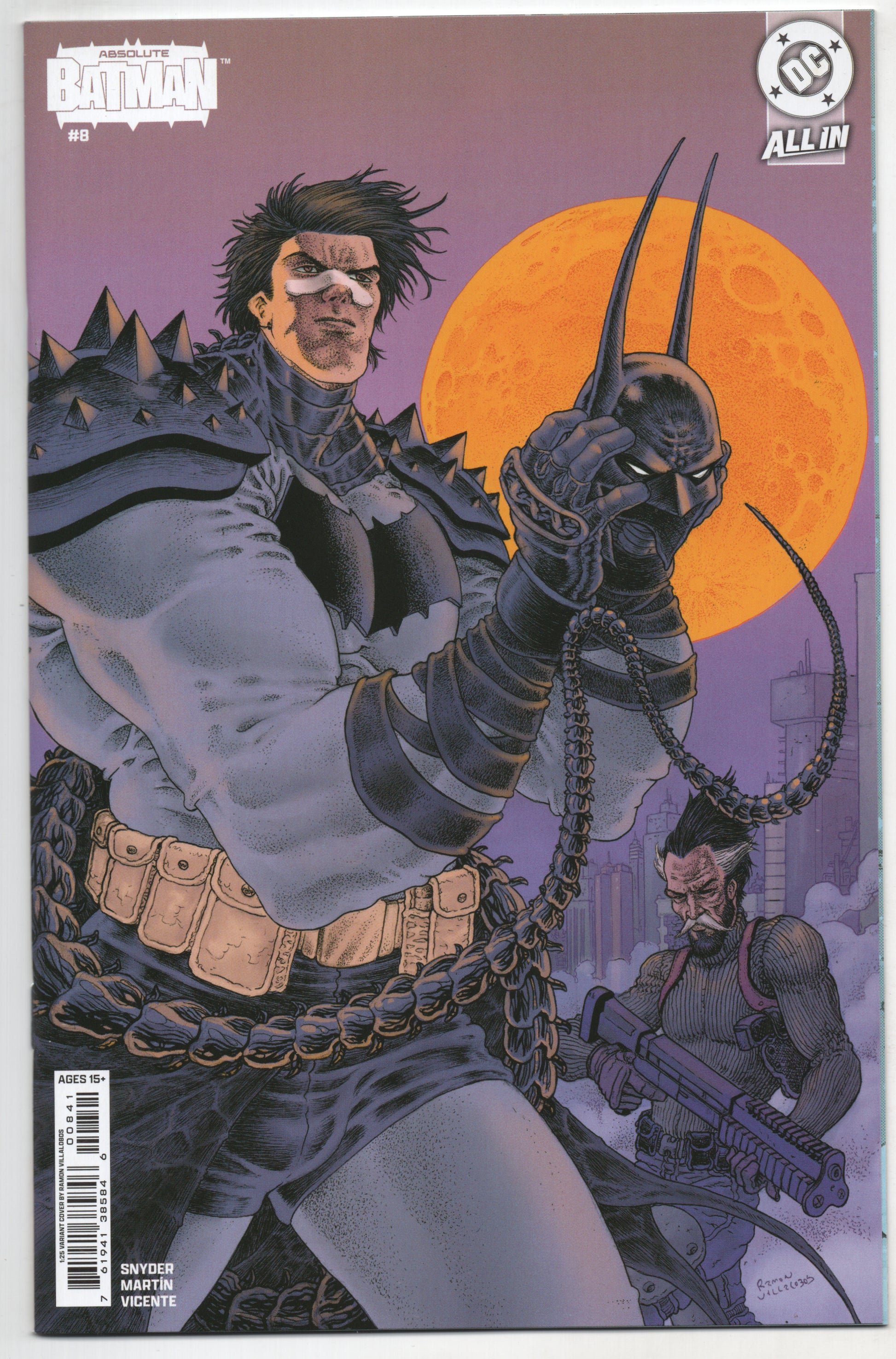 Absolute Batman #8 D DC 2025 NM+ 9.6 1:25 Ramon Villalobos Variant - Golden Apple Comics