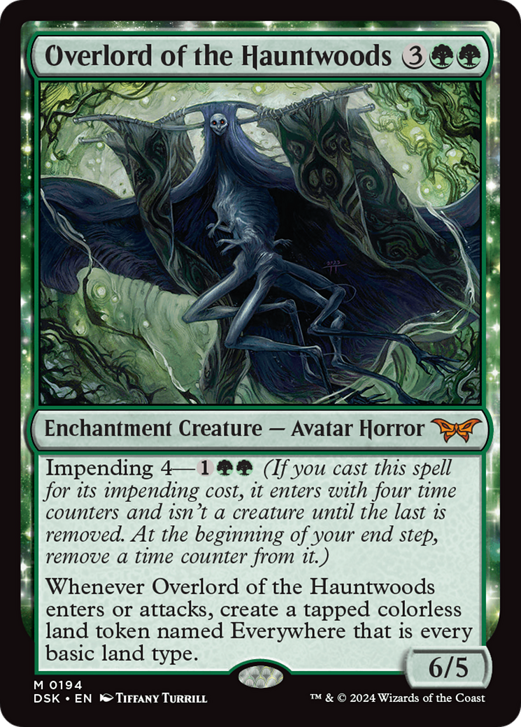 Overlord of the Hauntwoods (DSK-194) - Duskmourn: House of Horror: (enchantment)
