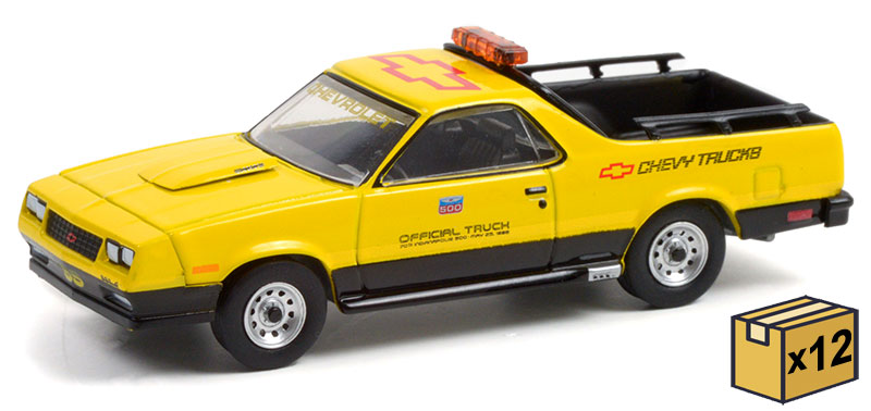 Greenlight 30311-CASE 1/64 Scale 1986 Chevrolet El Camino Ss 70Th Indianapolis