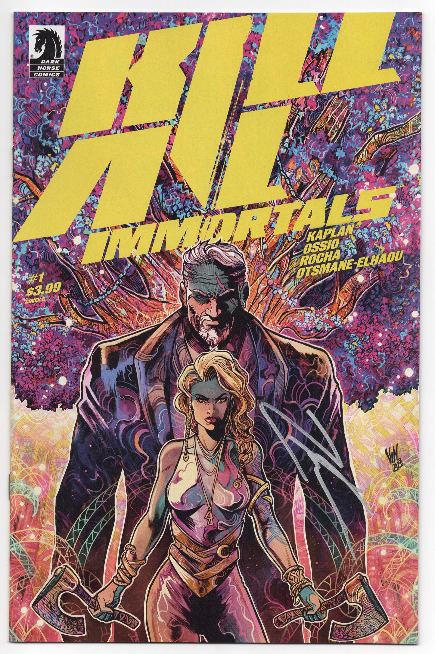 Kill All Immortals #1 B Vincenzo Riccardi Variant SIGNED Zach Kaplan (07/10/2024) Dark Horse