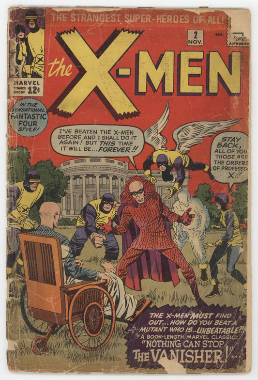Uncanny X-Men 2 Marvel 1963 PR FR 1st Vanisher Stan Lee Jack Kirby
