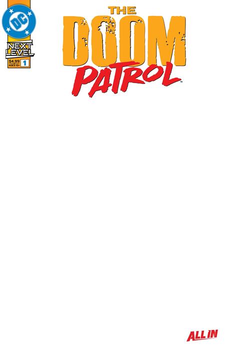 Doom Patrol #1 E Blank Variant (09/02/2026) Dc