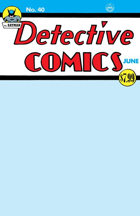 Batman Detective Comics #40 Facsimile Edition C Blank Variant (10/01/2025) Dc
