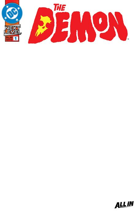 Demon #1 F Blank Variant (10/07/2026) Dc