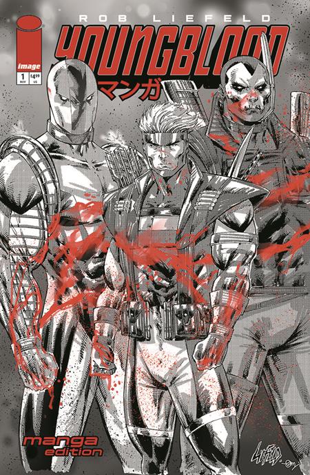 Youngblood #1 (2025) M Rob Liefeld Manga B&W Variant (11/12/2025) Image - Golden Apple Comics