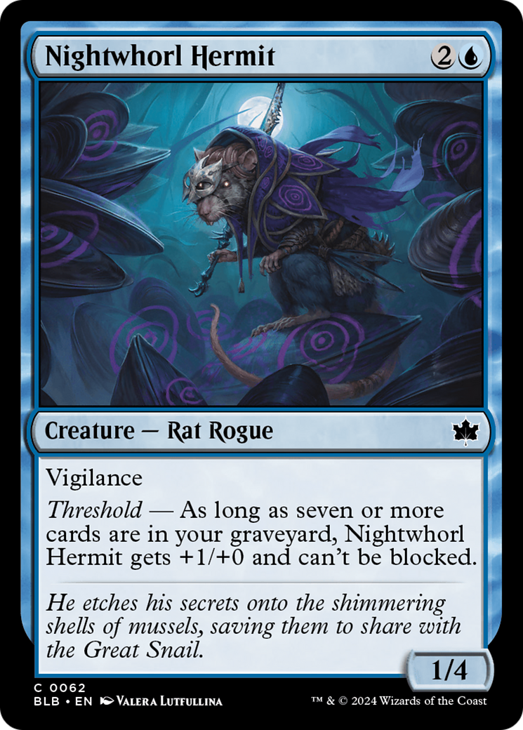 Nightwhorl Hermit (BLB-062) - Bloomburrow