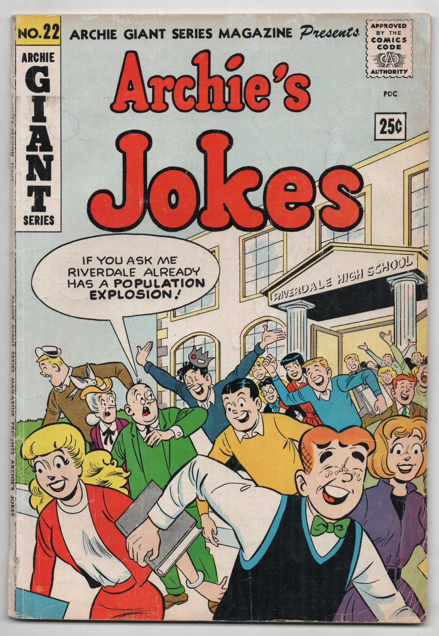 Archie Giant Series 22 1963 GD VG Jokes Riverdale High School Betty Veronica Jughead