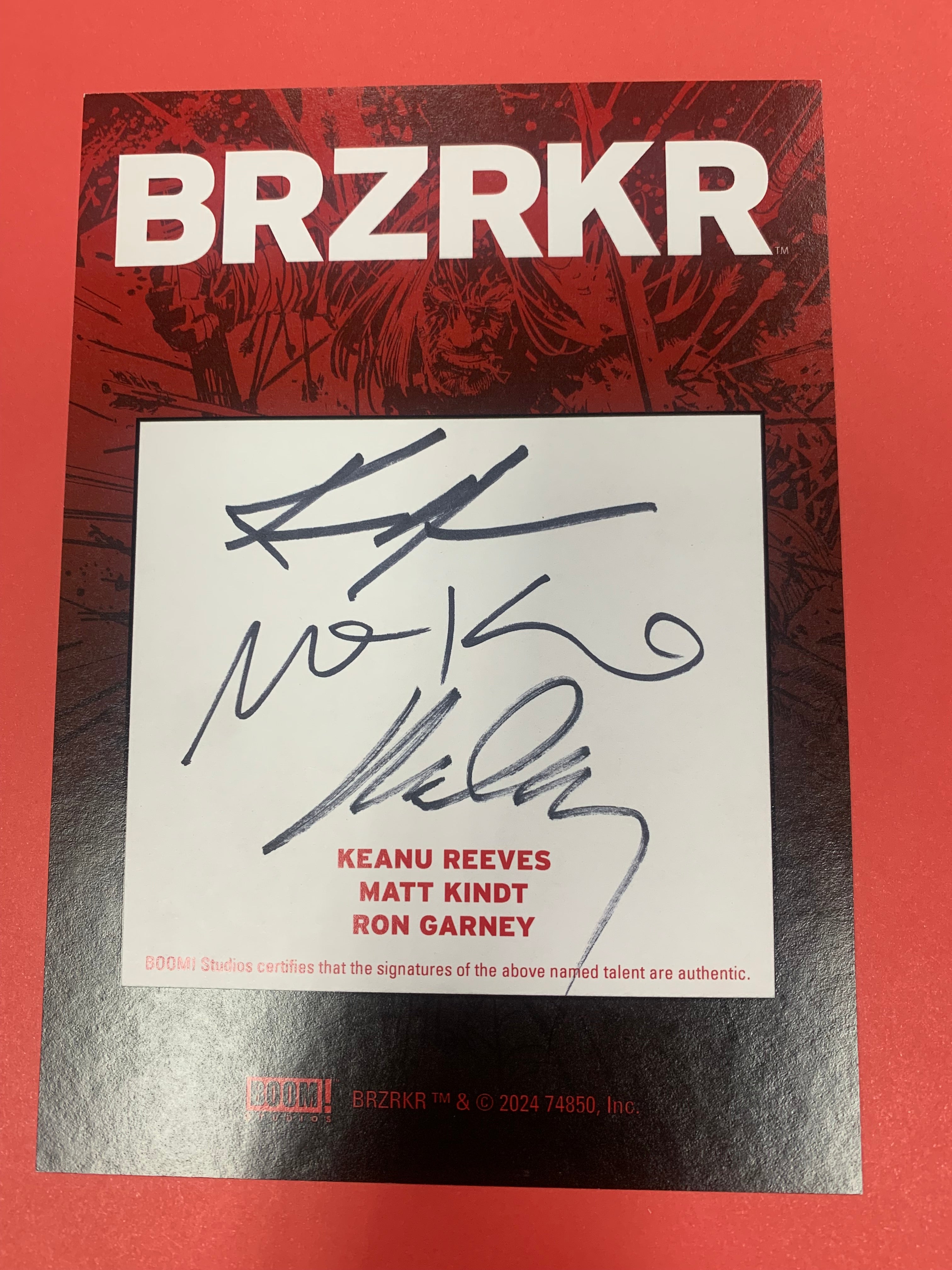 BRZRKR #1 newest 1/25 Signed by Garney