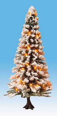 Noch 22130 All Scale Snow-Covered Christmas Tree with 30 LEDs -- 4-3/4" Tall