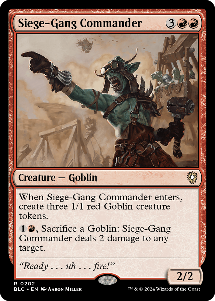 Siege-Gang Commander (BLC-202) - Bloomburrow Commander