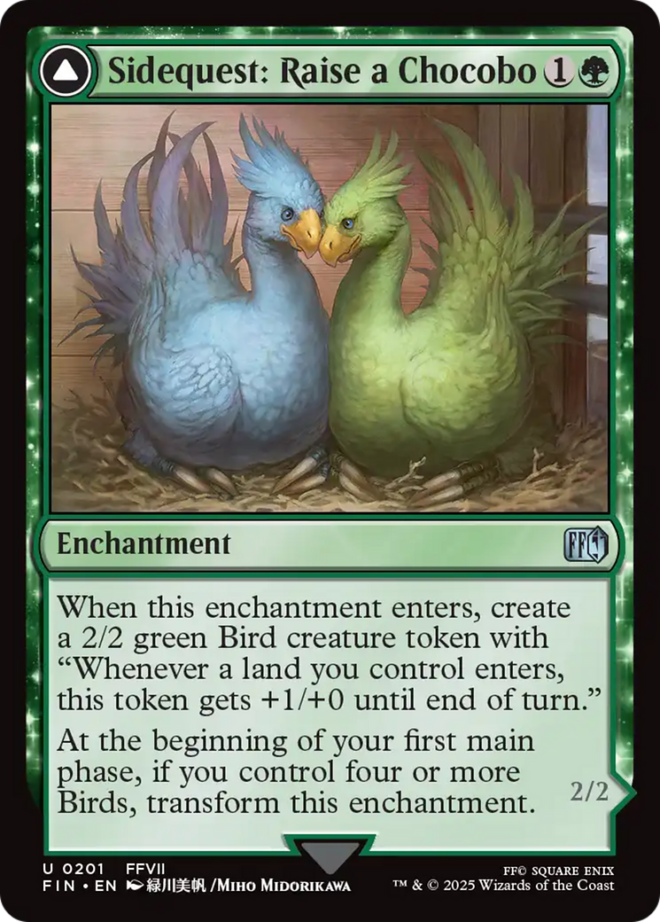 Sidequest: Raise a Chocobo // Black Chocobo (FIN-201) - FINAL FANTASY: (enchantment) - Golden Apple Comics