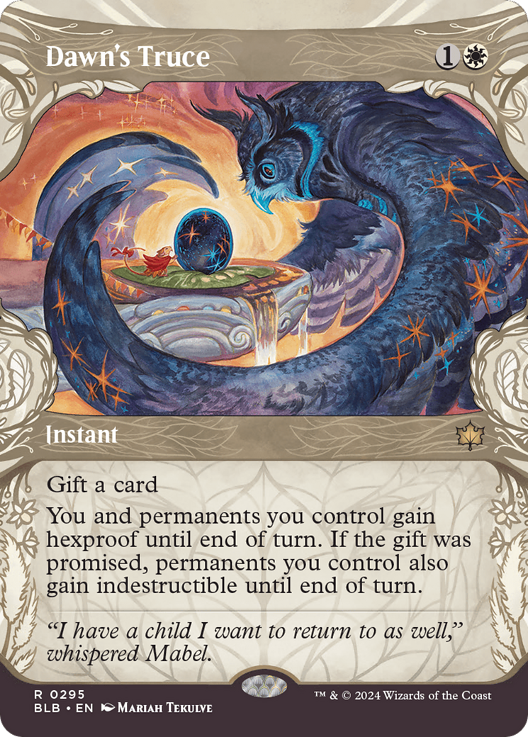 Dawn's Truce (BLB-295) - Bloomburrow: (Showcase) (Borderless) Foil