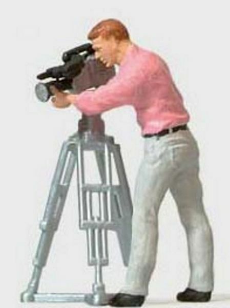 Preiser 28086 HO Scale Individual Figures -- Camera Man w/Movie Camera