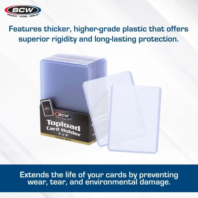 BCW 3x4 Topload Card Holder -  Premium 25 ct