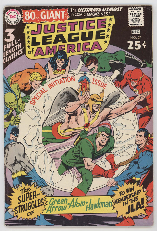 Justice League Of America 67 DC 1968 FN Batman Superman Wonder Woman Neal Adams