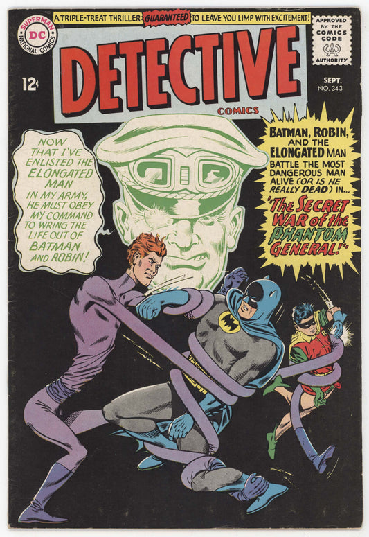 Batman Detective Comics 343 DC 1965 FN Carmine Infantino Elongated Man