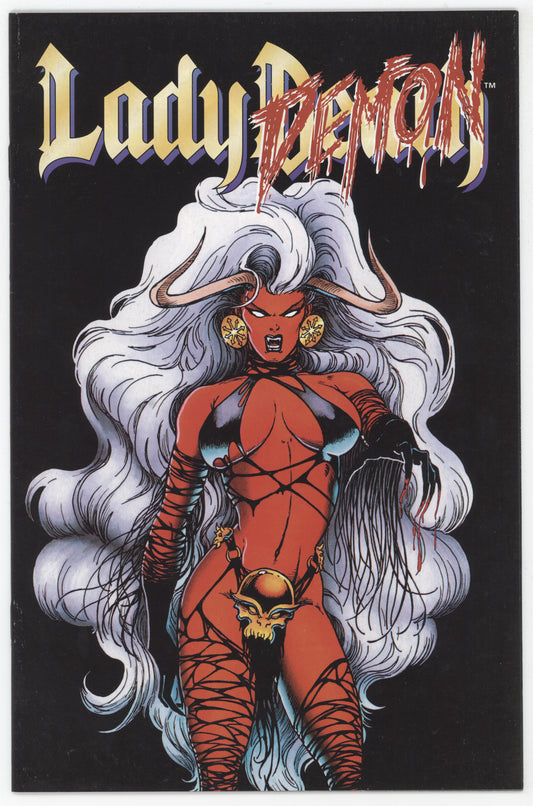 Lady Death Between Heaven And Hell 4 B Chaos 1995 VF NM Steven Hughes Demon Variant GGA