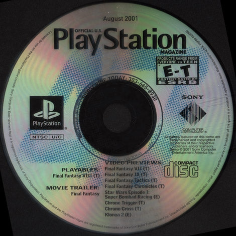 Playstation Magazine August 2001 Demo Disc (Playstation)