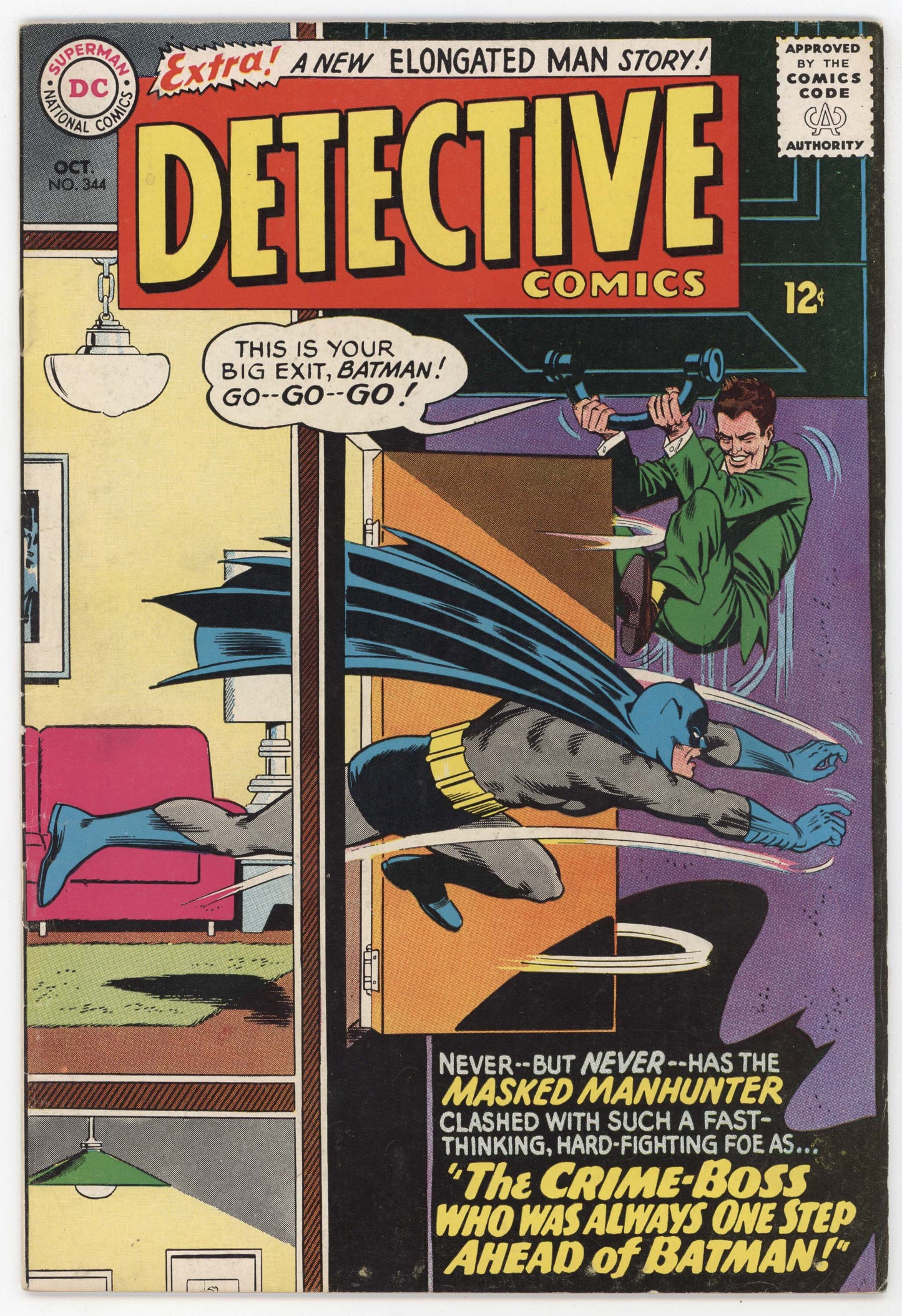 Batman Detective Comics 344 DC 1965 FN Carmine Infantino Elongated Man