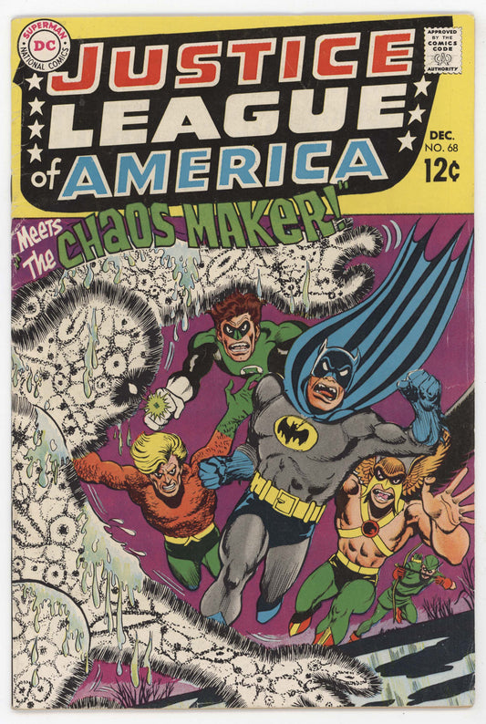 Justice League Of America 68 DC 1968 VG FN Batman Green Lantern Arrow Aquaman