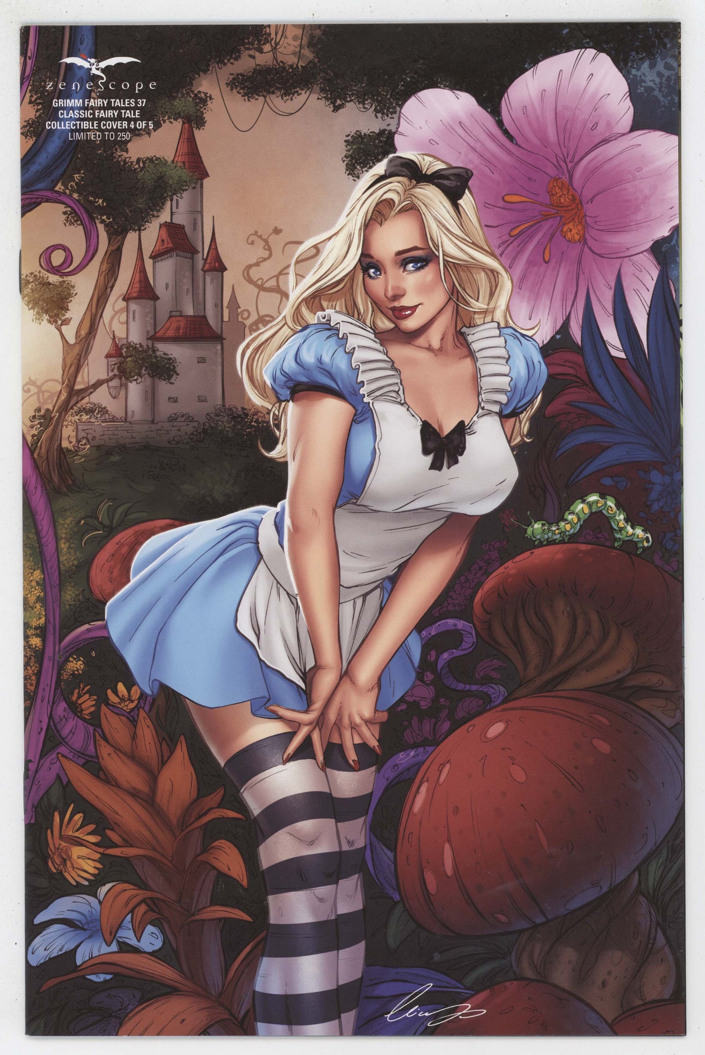 Grimm Fairy Tales 37 Zenescope 2020 NM Elias Chatzoudis Alice In Wonderland GGA