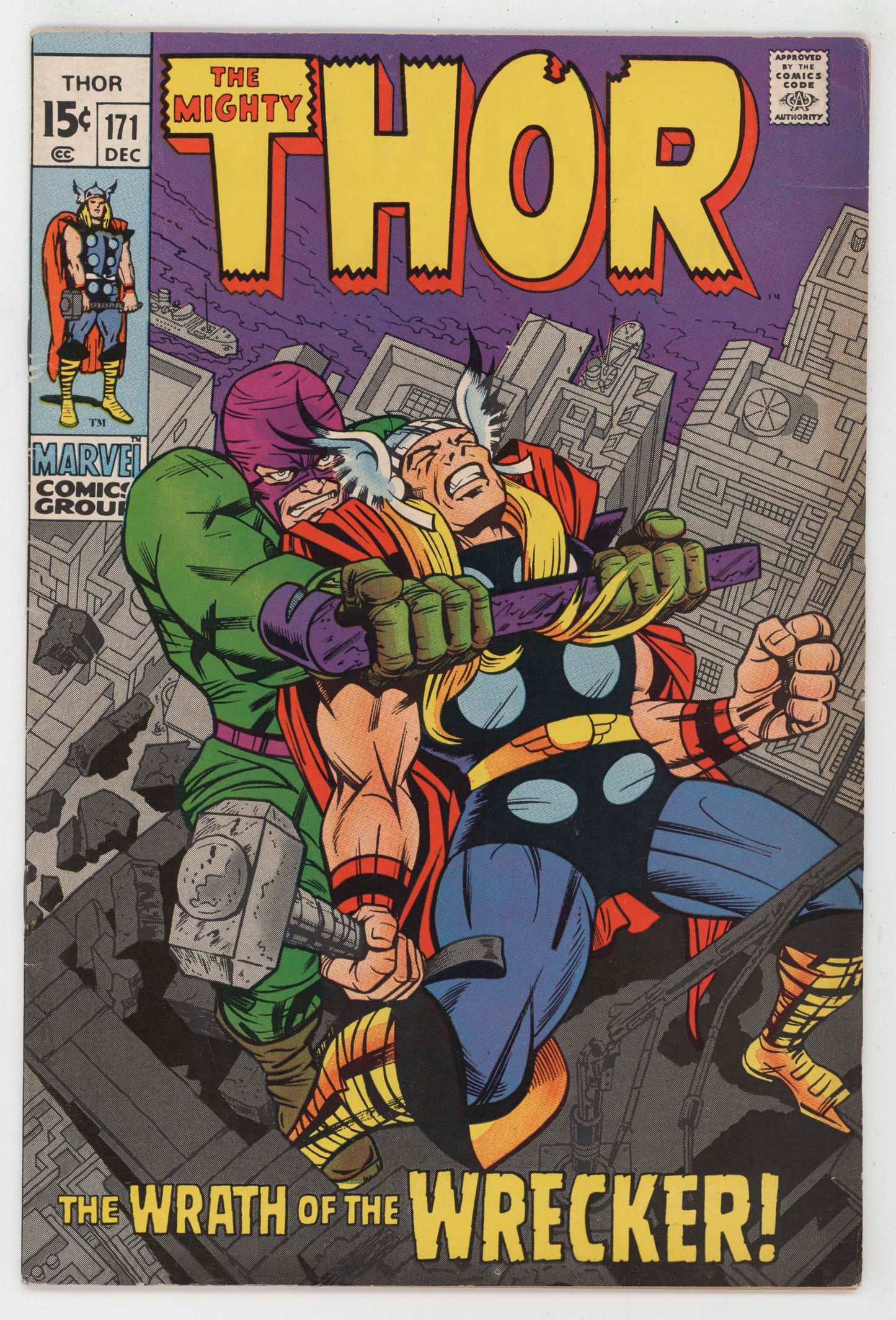Mighty Thor 171 Marvel 1969 VF Jack Kirby Stan Lee Destroyer Wrecker