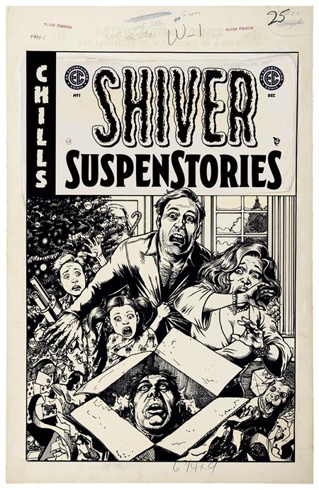 Ec Shiver Suspenstories #1 (One Shot) D 1:20 Darick Robertson B&W Artist Edition Variant (12/11/2024) Oni