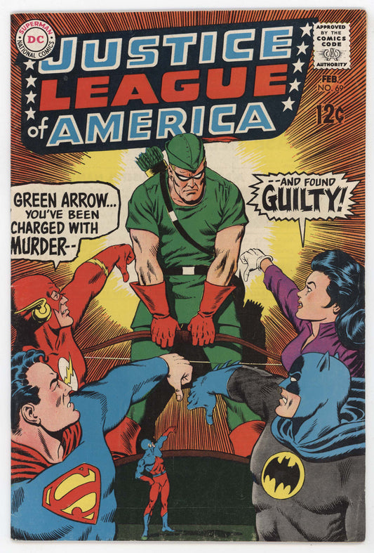 Justice League Of America 69 DC 1969 FN Batman Green Arrow Denny O'Neil