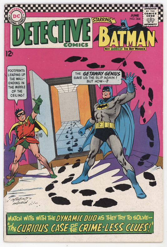 Batman Detective Comics 364 DC 1967 FN Carmine Infantino Robin Riddler Elongated Man