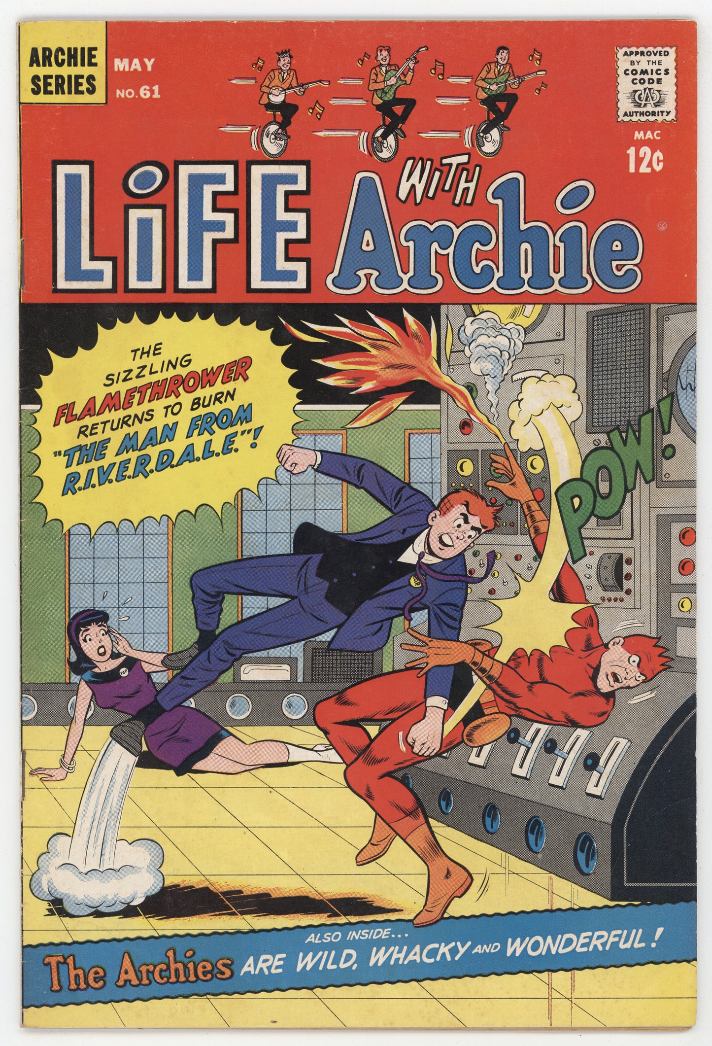 Life With Archie 61 Archie 1967 VG FN Betty Veronica Jughead Secret Agents Man From Uncle