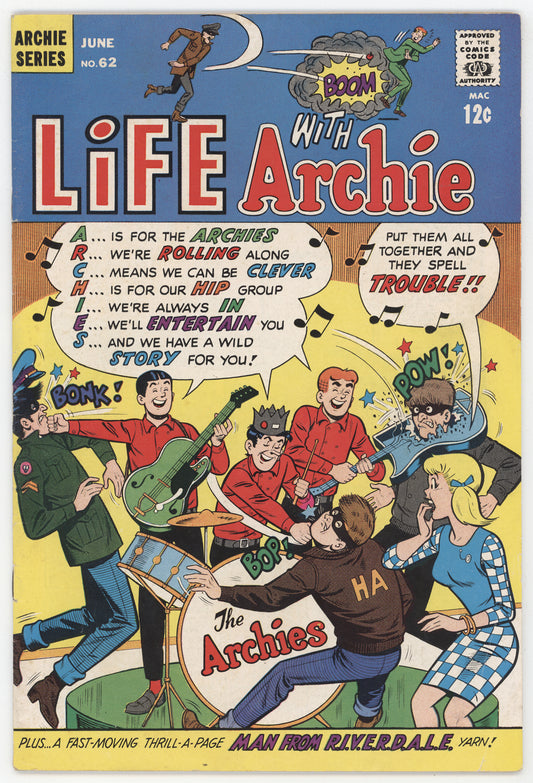 Life With Archie 62 Archie 1967 VG FN Betty Veronica Jughead Secret Agents Man From Uncle