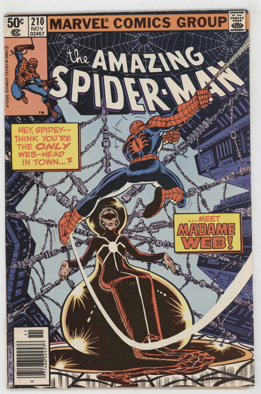 Amazing Spider-Man 210 Marvel 1980 GD 1st Madame Web John Romita - Golden Apple Comics