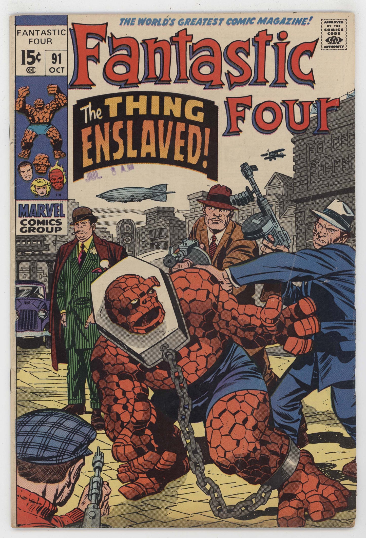 Fantastic Four 91 Marvel 1969 VG FN Stan Lee Jack Kirby Choker Chain Bondage