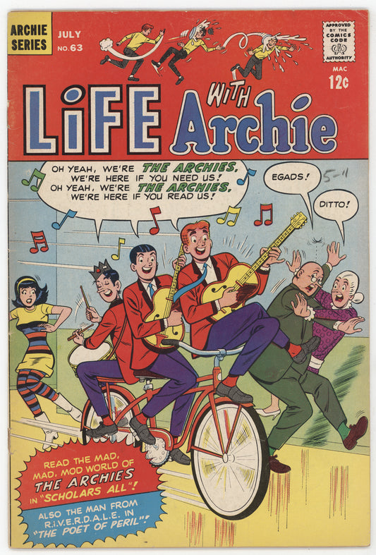 Life With Archie 63 Archie 1967 GD Betty Veronica Jughead Secret Agents Man From Uncle