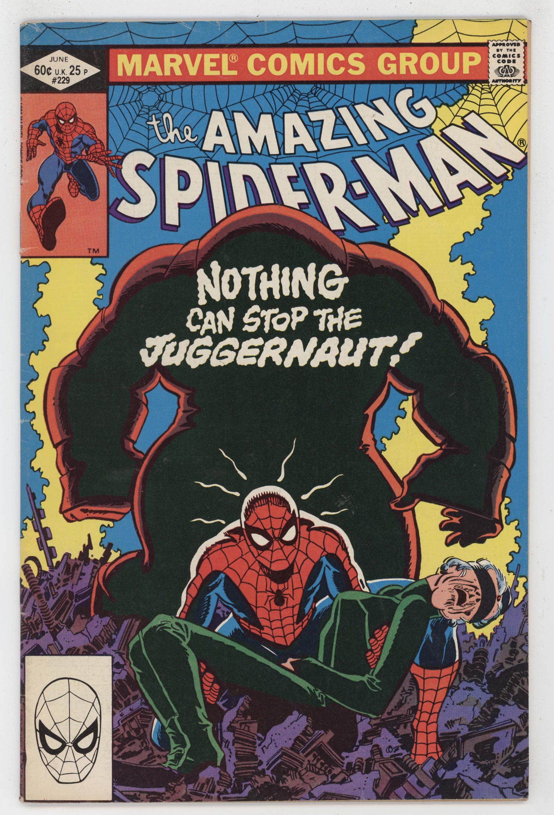 Amazing Spider-Man 229 Marvel 1982 FN VF Juggernaut Madame Web John Romita - Golden Apple Comics